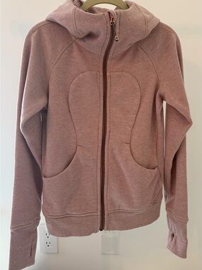 Lululemon Scuba III Full Zip Hoodie Womens Size 4 Heathered Bark Berry